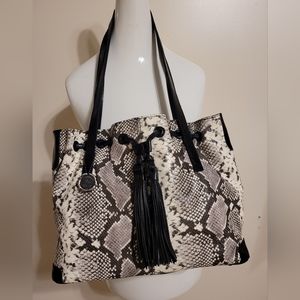 Patricia Nash Leather Drawstring Whitney Tote